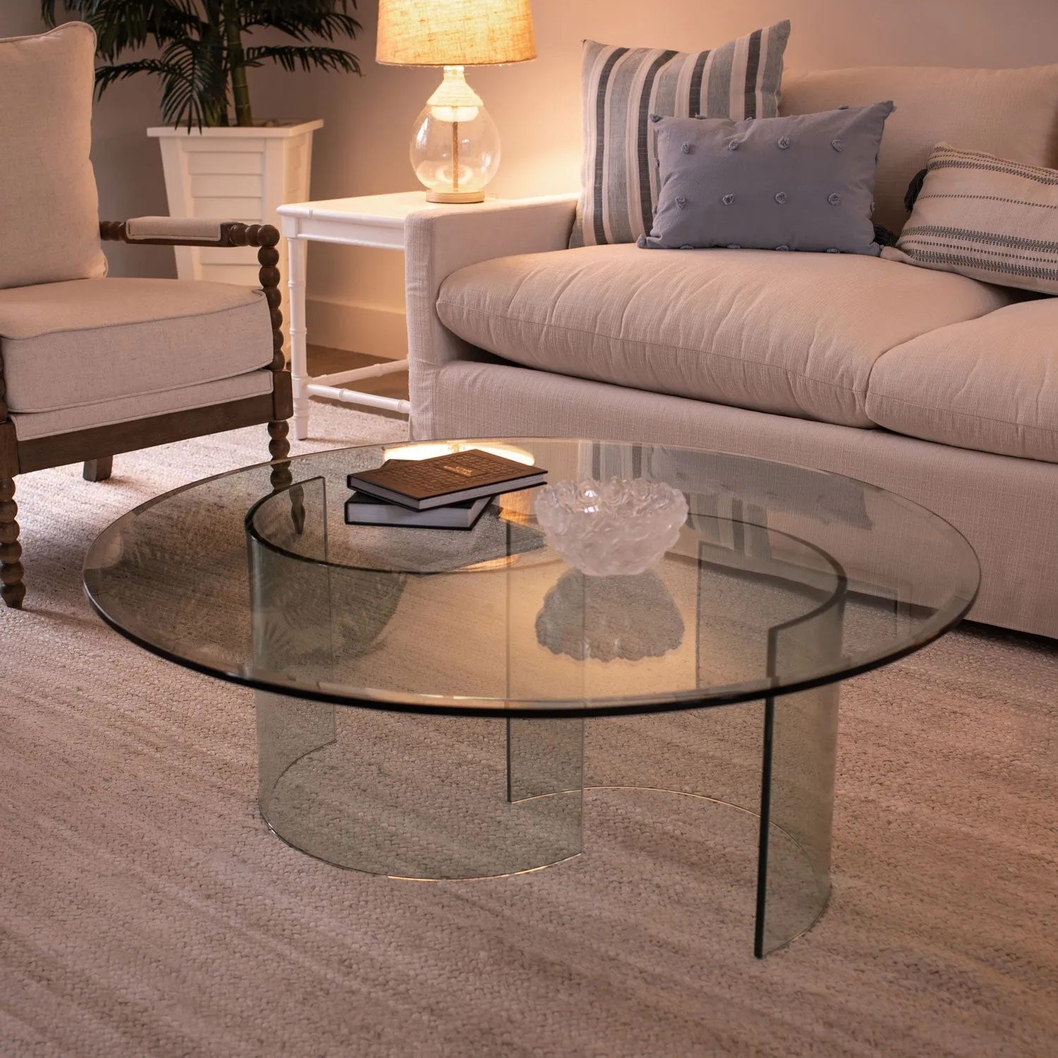 15" Round Clear Glass Table Tops