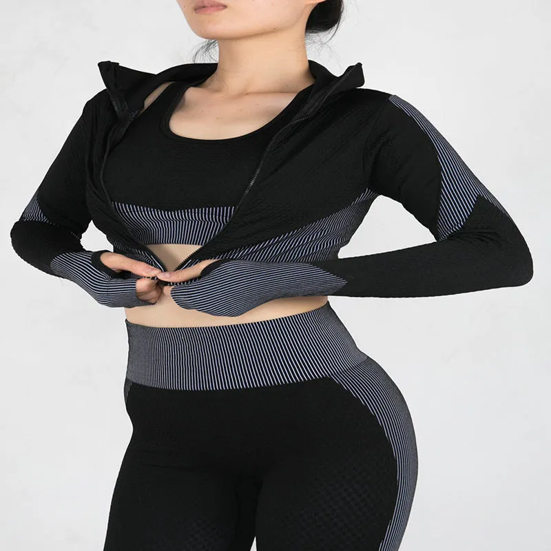 3 Pieces Women Fitness Sport Seamless Yoga Sets