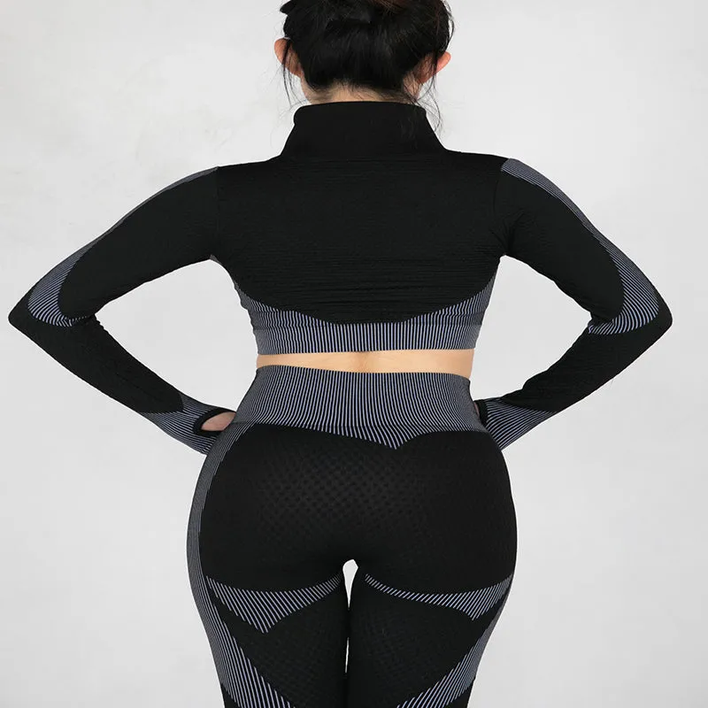 3 Pieces Women Fitness Sport Seamless Yoga Sets