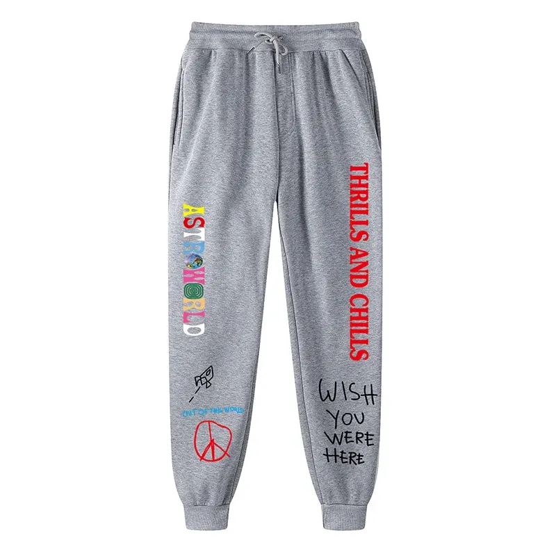 ASTROWORLD Hoodies Thrills And Chills Sweatpants Men Fashion Letter Graphic Printed Sweatshirts Sportpants Women Hooded Pullover