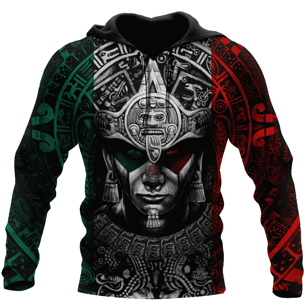 Aztec Hoodies, 3D All Over Printed Mexican Aztec Hoodies, Azteca Hoodie