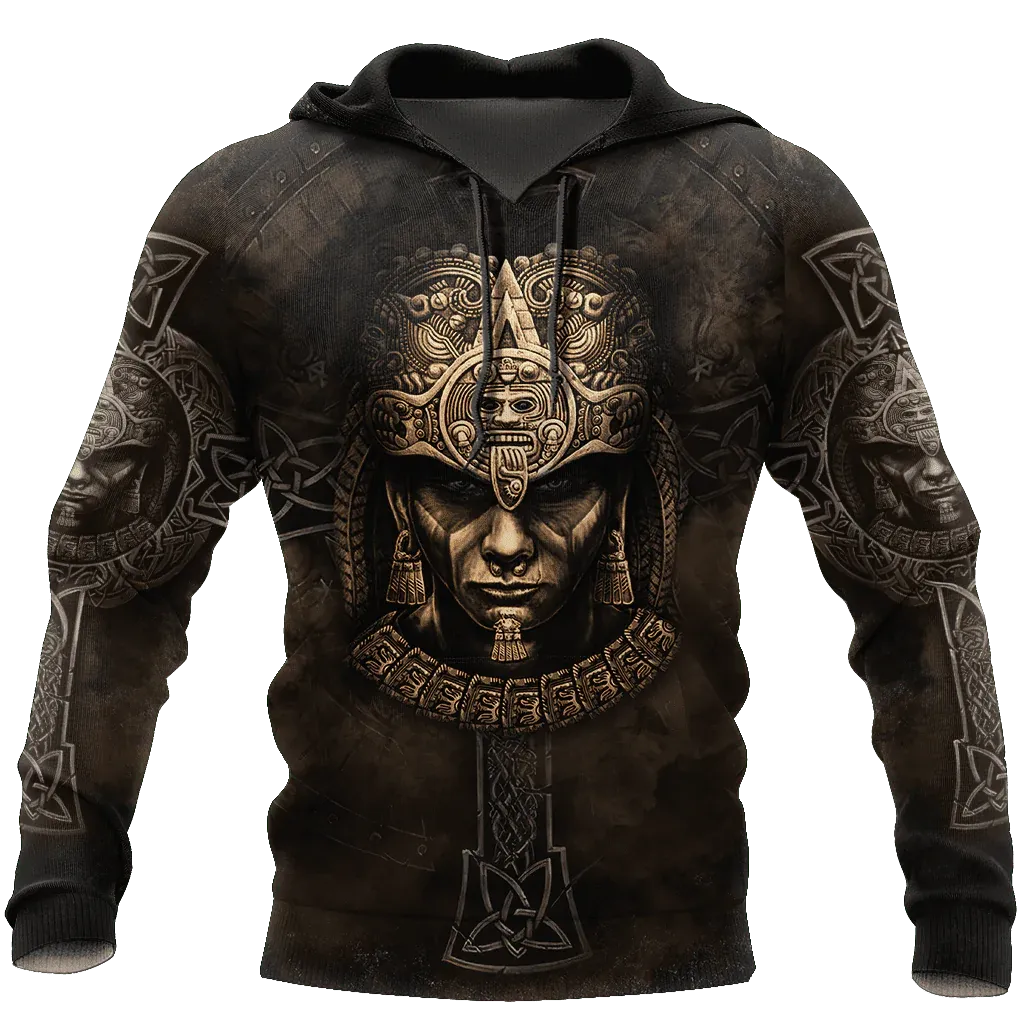 Aztec Hoodies, 3D All Over Printed Mexican Aztec Hoodies, Azteca Hoodie