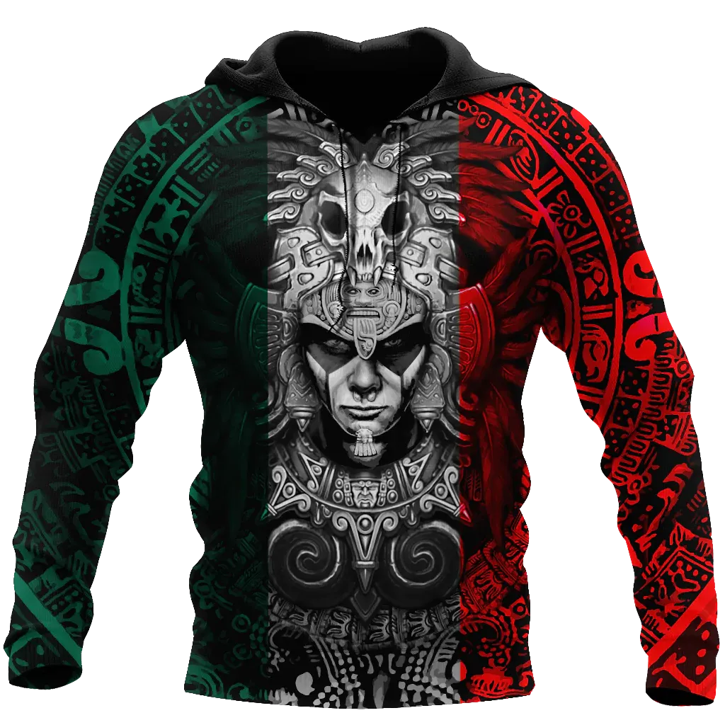 Aztec Hoodies, 3D All Over Printed Mexican Aztec Hoodies, Azteca Hoodie