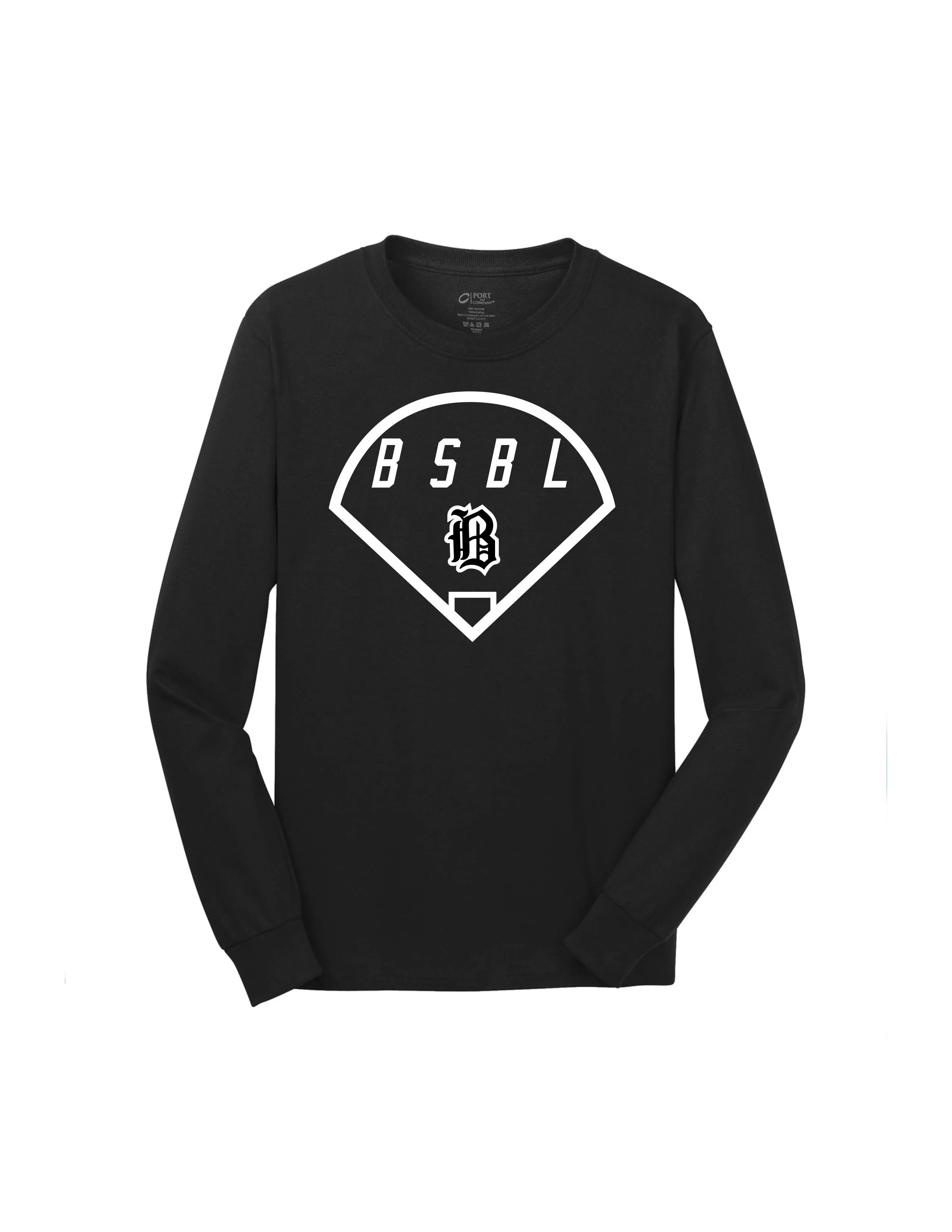 Badin Baseball - BSBL LS Tee (Black)