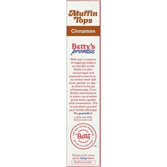 Betty Crocker Muffin Tops Mix, Cinnamon, With Topping, 13.4 oz