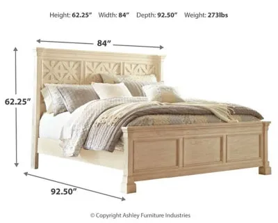 Bolanburg California King Panel Bed with Mirrored Dresser and 2 Nightstands