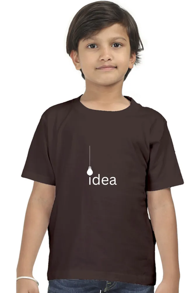 Boys Round Neck Half Sleeve Classic Idea T-Shirt