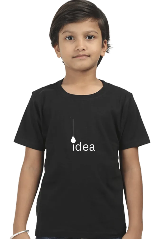 Boys Round Neck Half Sleeve Classic Idea T-Shirt