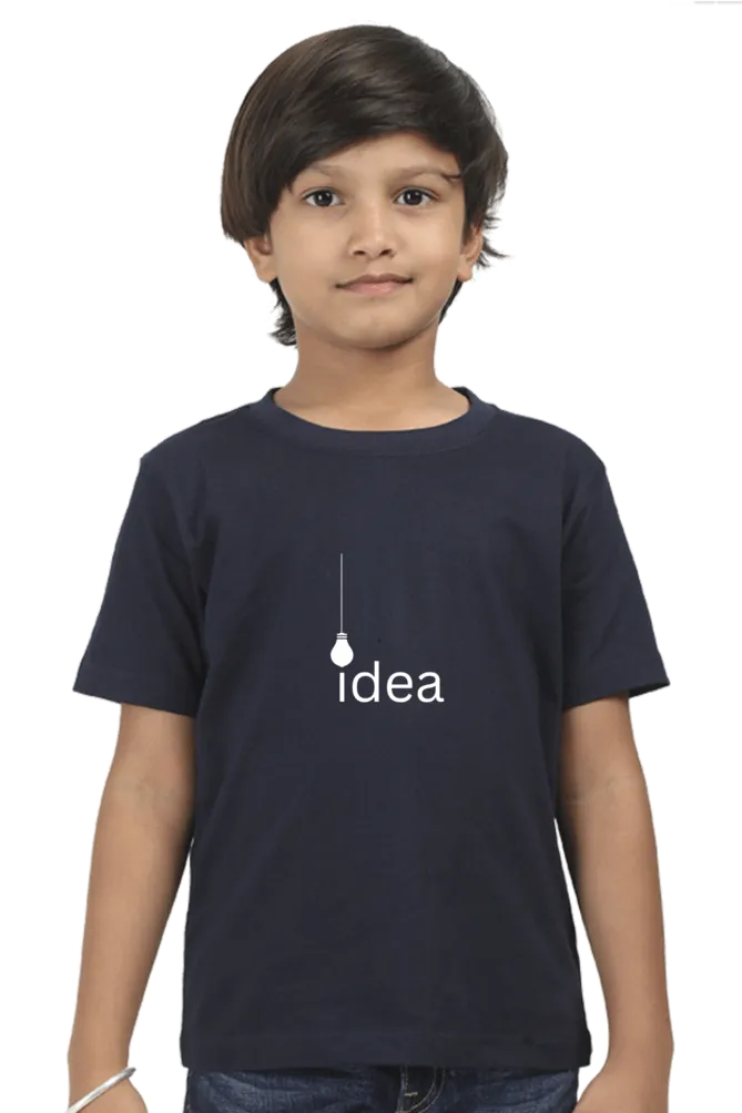 Boys Round Neck Half Sleeve Classic Idea T-Shirt