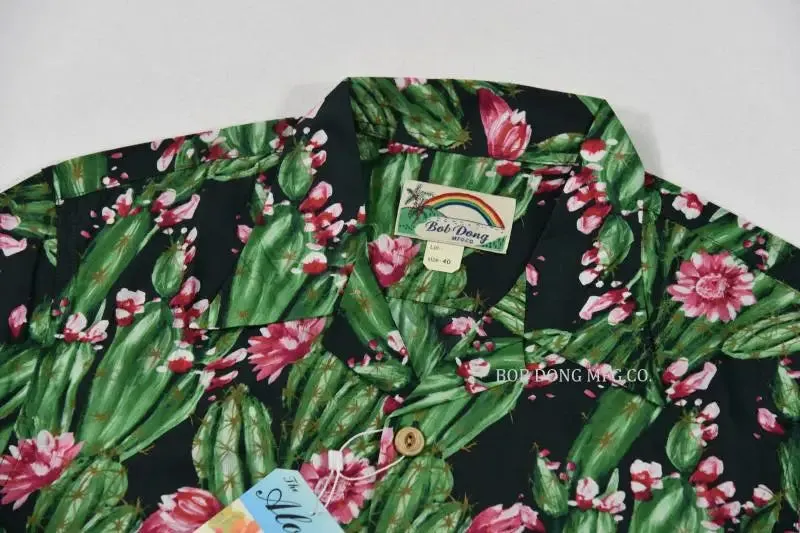 Cactus Floral Hawaiian Shirts - Men's Cotton Holiday Tee Shirts