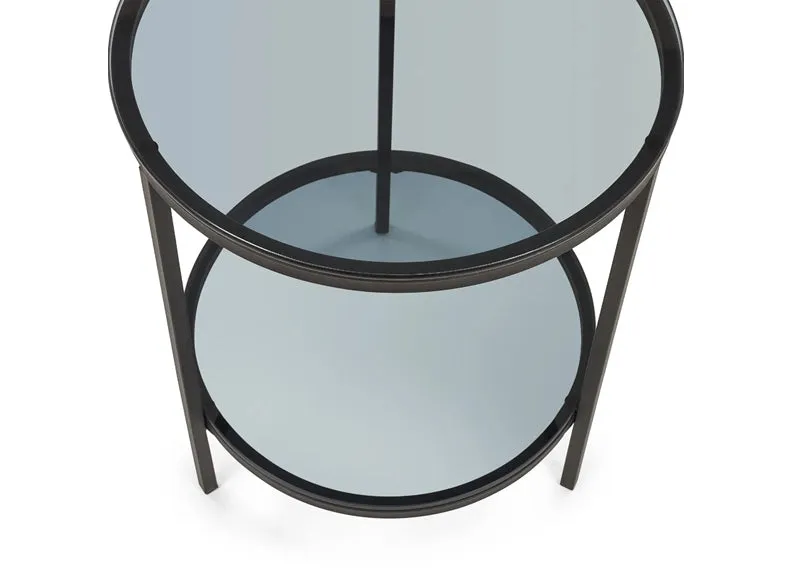 Chicago Smoked Glass Round Side Table