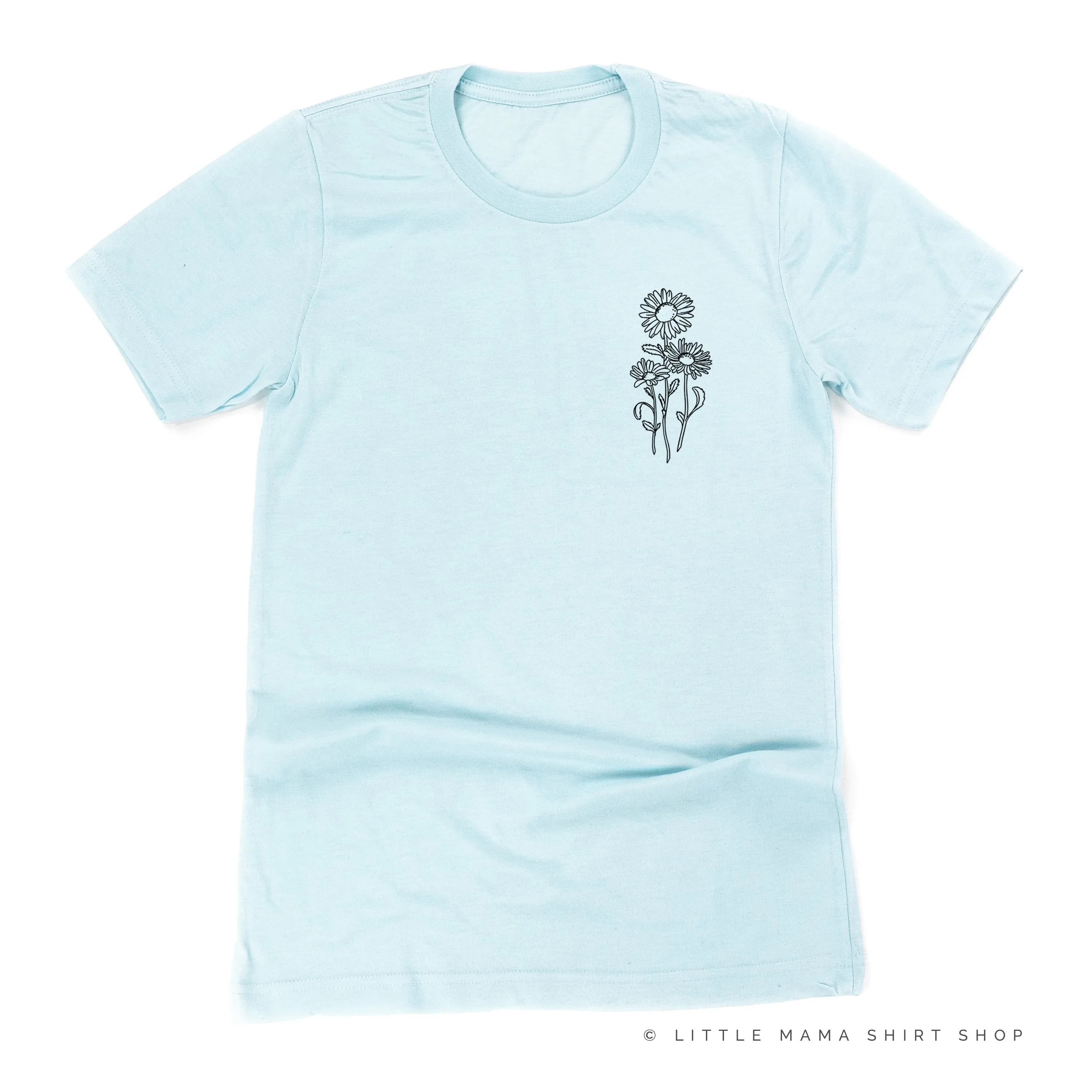 DAISY -Birth Flower (no month) - pocket - Unisex Tee