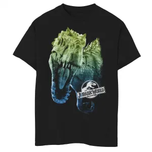 Dark T-shirt with a Jurassic World Indominus Rex pattern for boys 8-20 years Jurassic Park