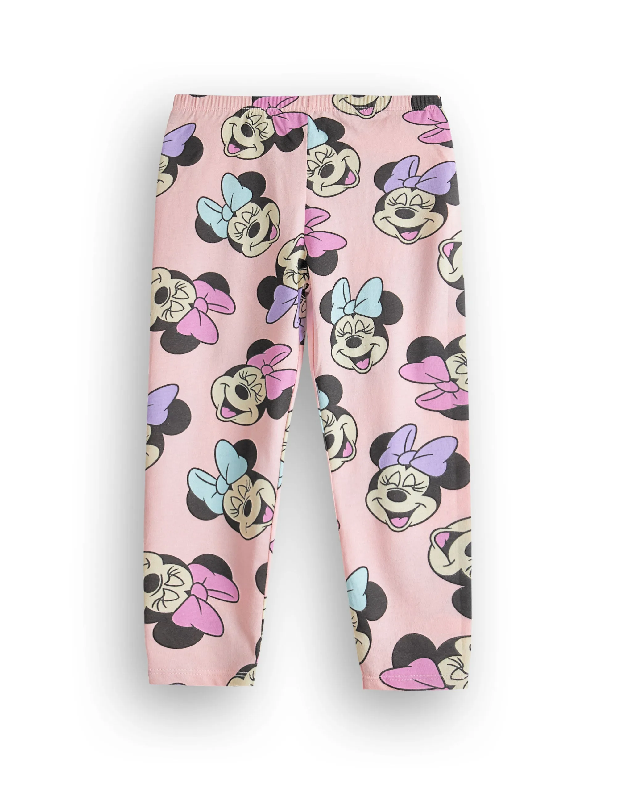 Disney Minnie Mouse Girls Pink All Over Print Pyjama Set