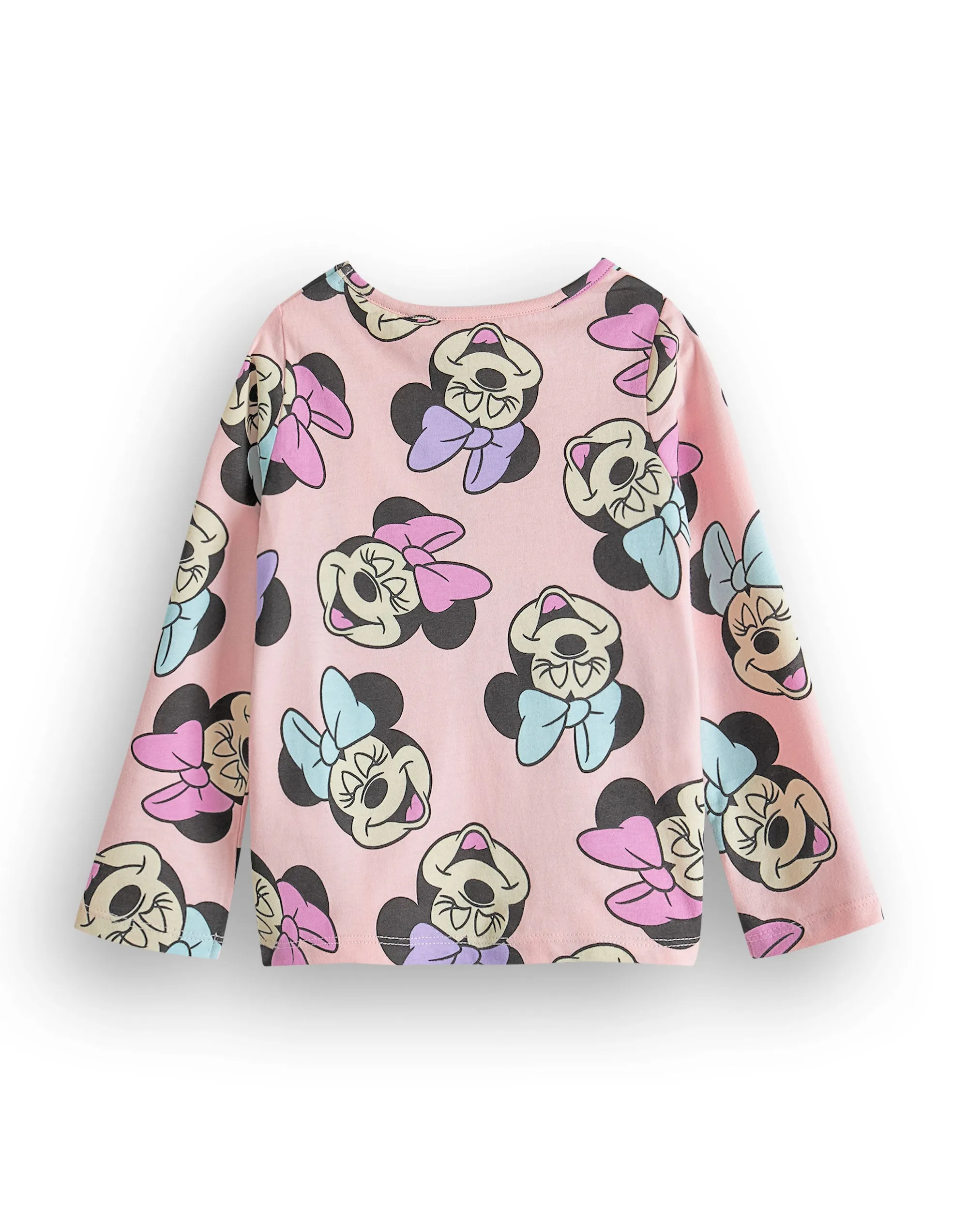 Disney Minnie Mouse Girls Pink All Over Print Pyjama Set