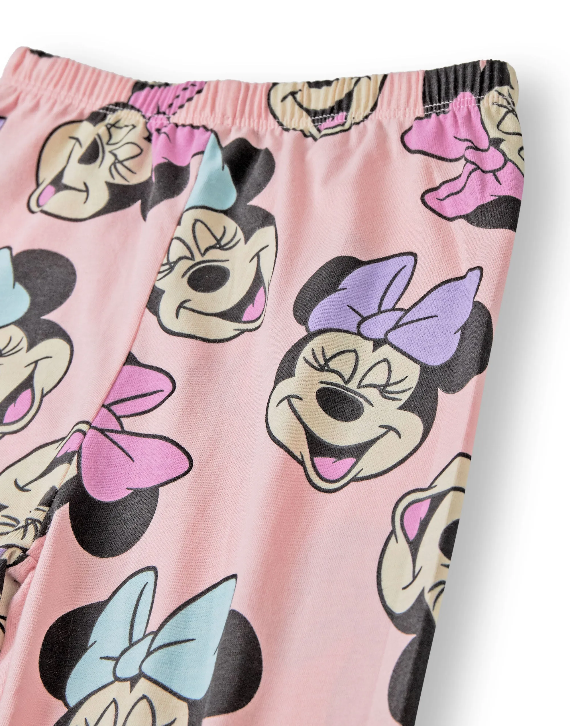 Disney Minnie Mouse Girls Pink All Over Print Pyjama Set