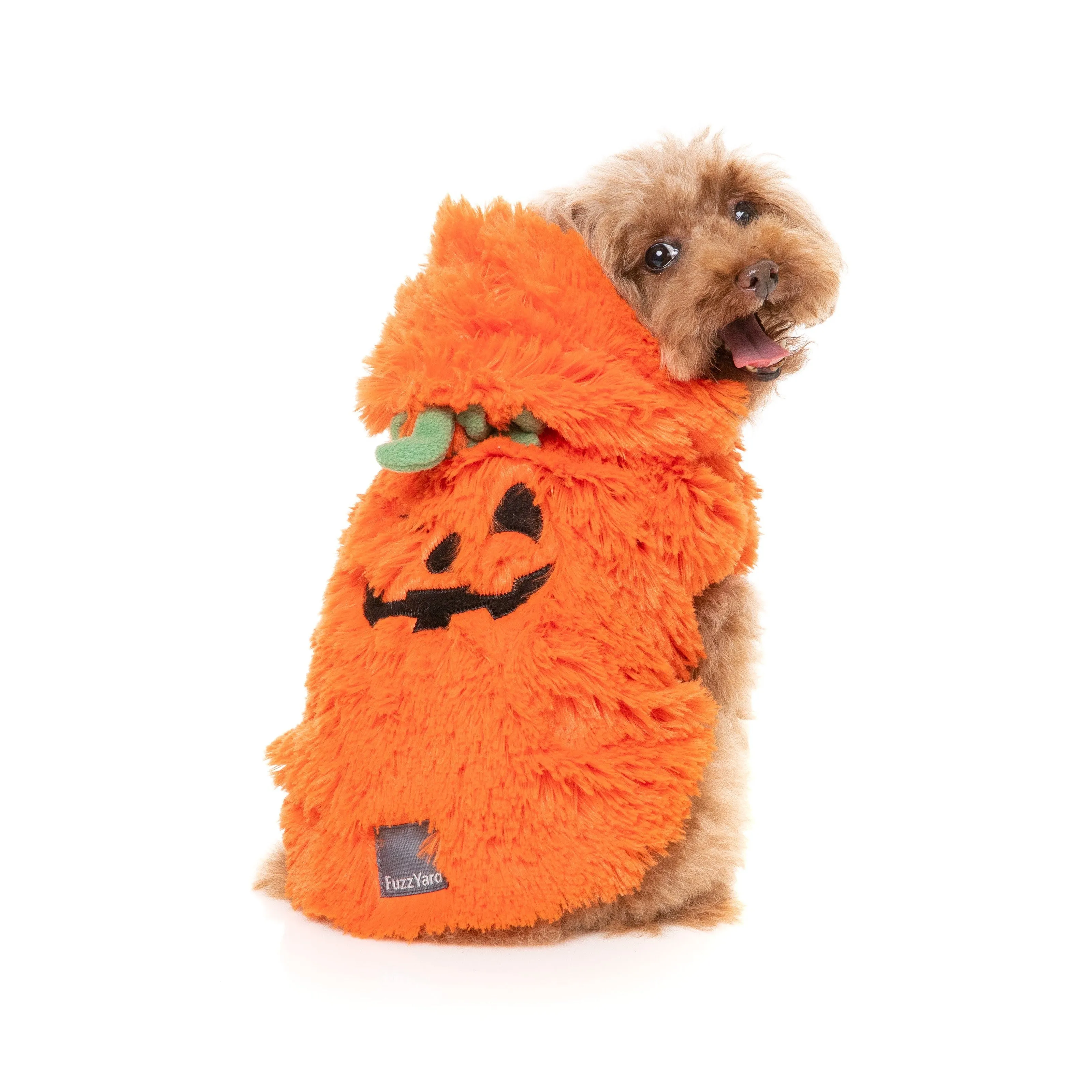 FuzzYard Halloween Dog Apparel Pumpkin Head Hoodie Size 3