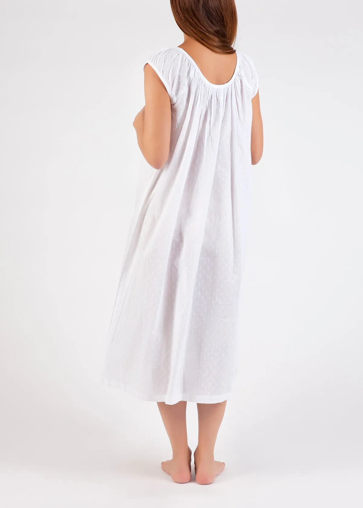 Hailspot Capped Sleeve Nightie White