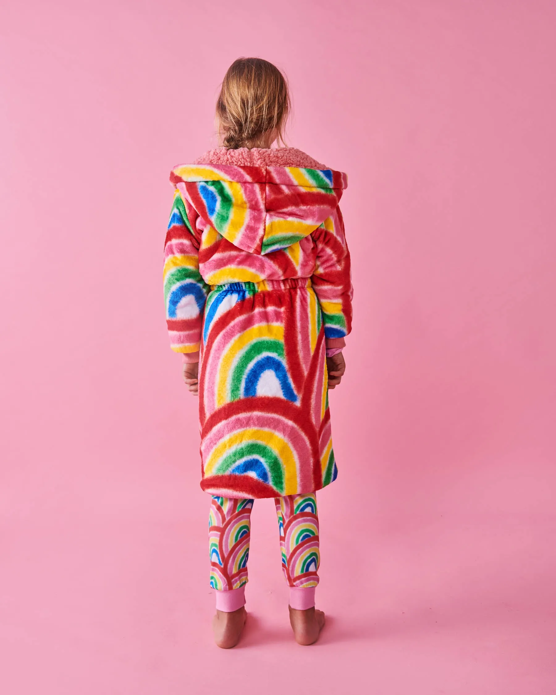 Colorful Rainbow Design Kuddle Kids Robe by Kip & Co