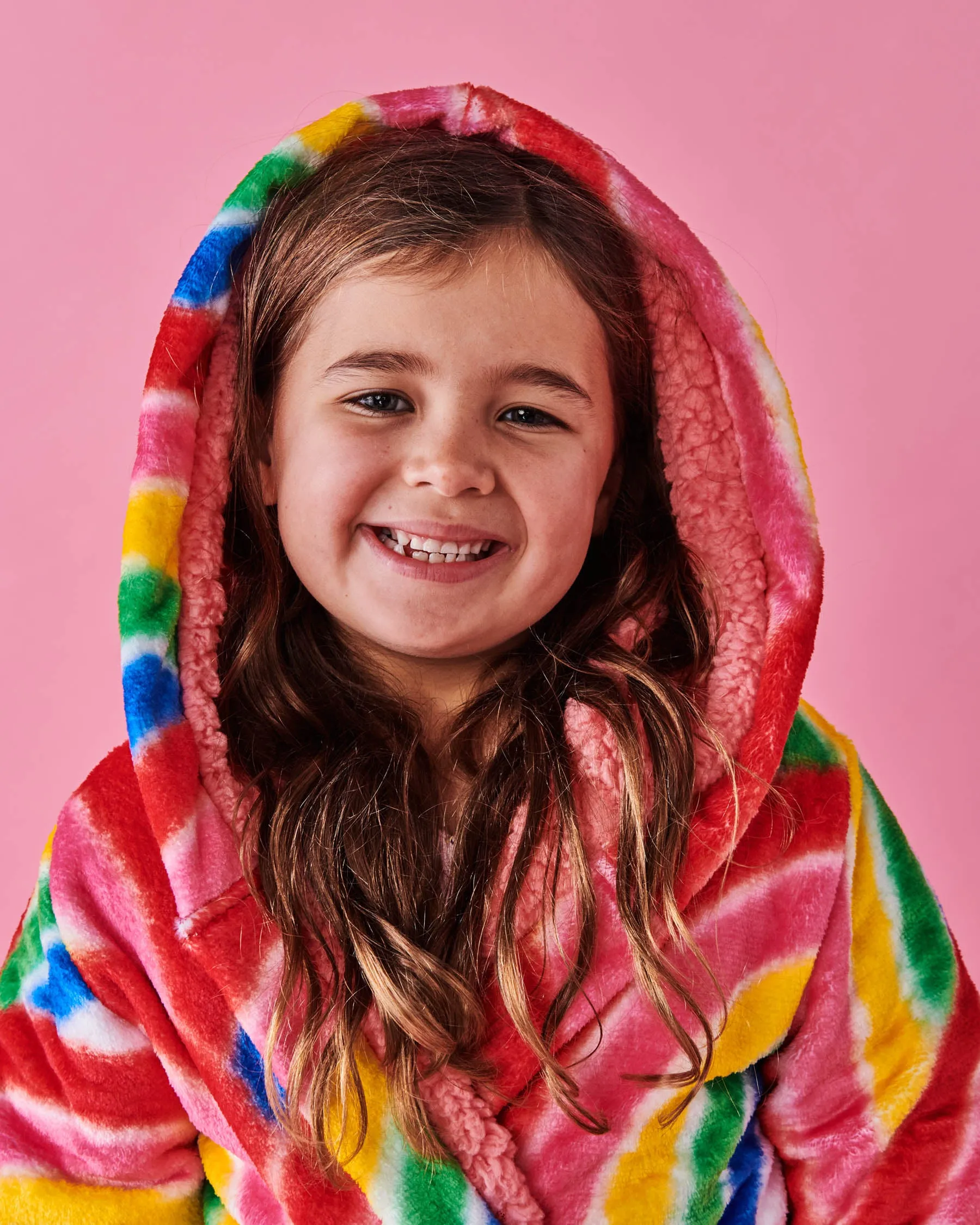 Colorful Rainbow Design Kuddle Kids Robe by Kip & Co