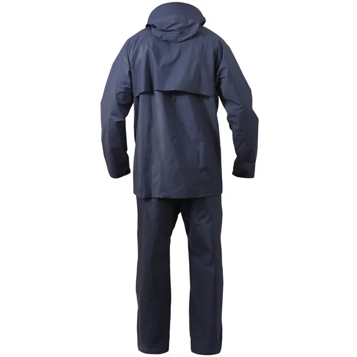 Navy Blue - Microlite 2-Piece Pants Shirt Lightweight Rain Suit