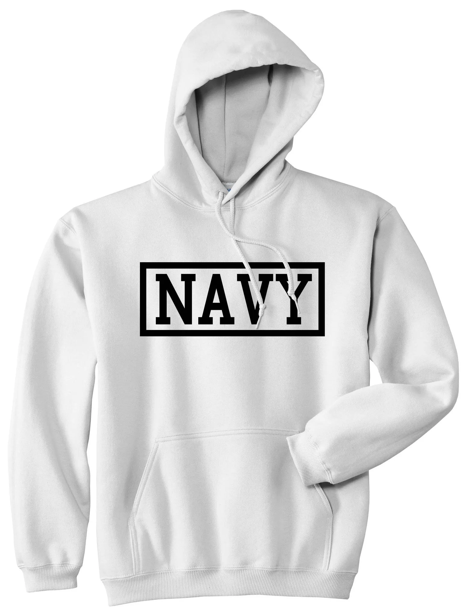 Navy Box Pullover Hoodie