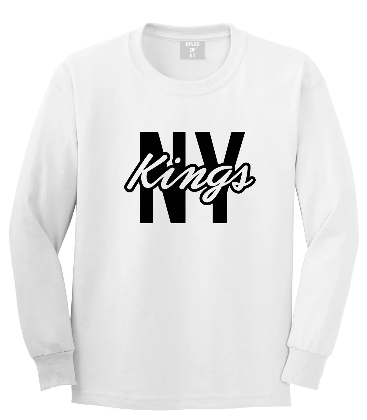 New York Blue Script Streetwear Long Sleeve T-Shirt