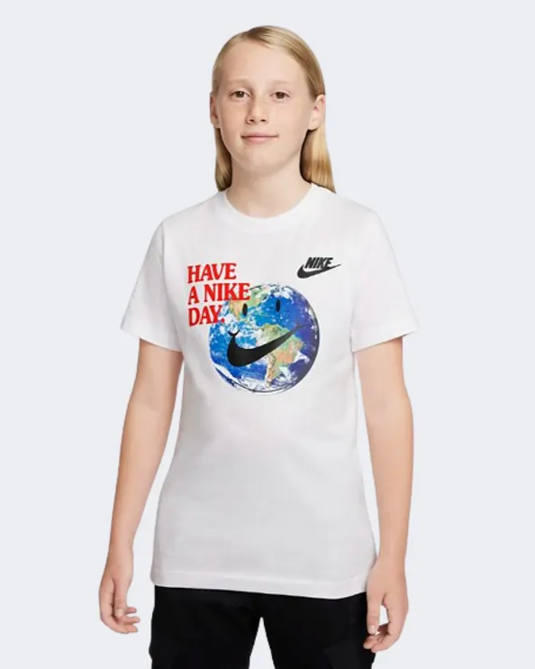 Nike Sportswear Boys Lifestyle T-Shirt White Do1809-100