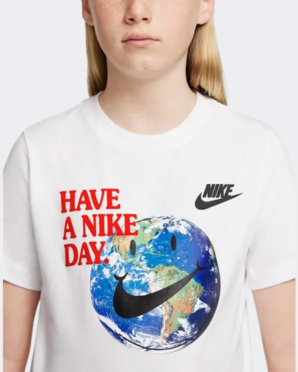 Nike Sportswear Boys Lifestyle T-Shirt White Do1809-100