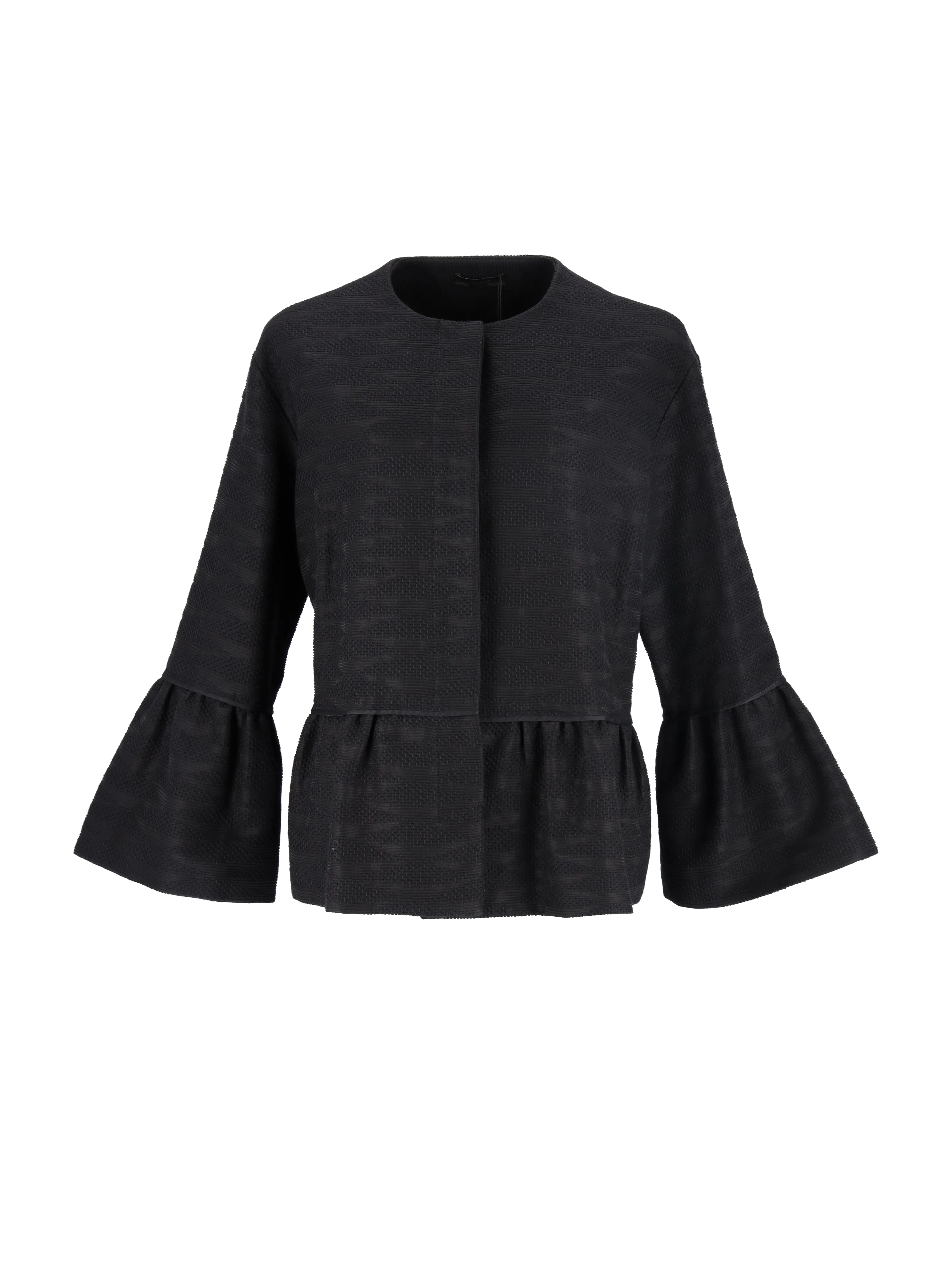 peplum-hem woven jacket