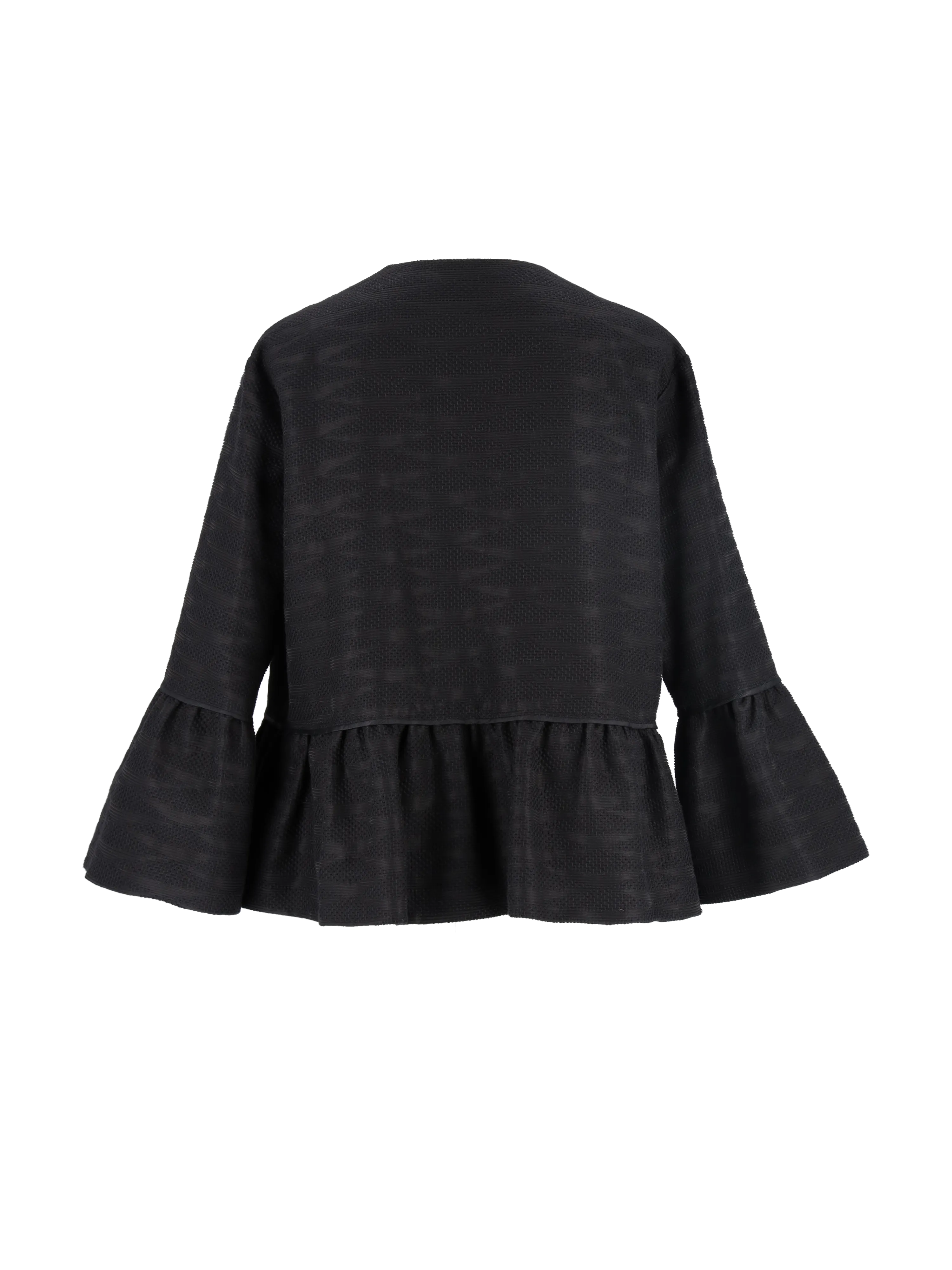 peplum-hem woven jacket