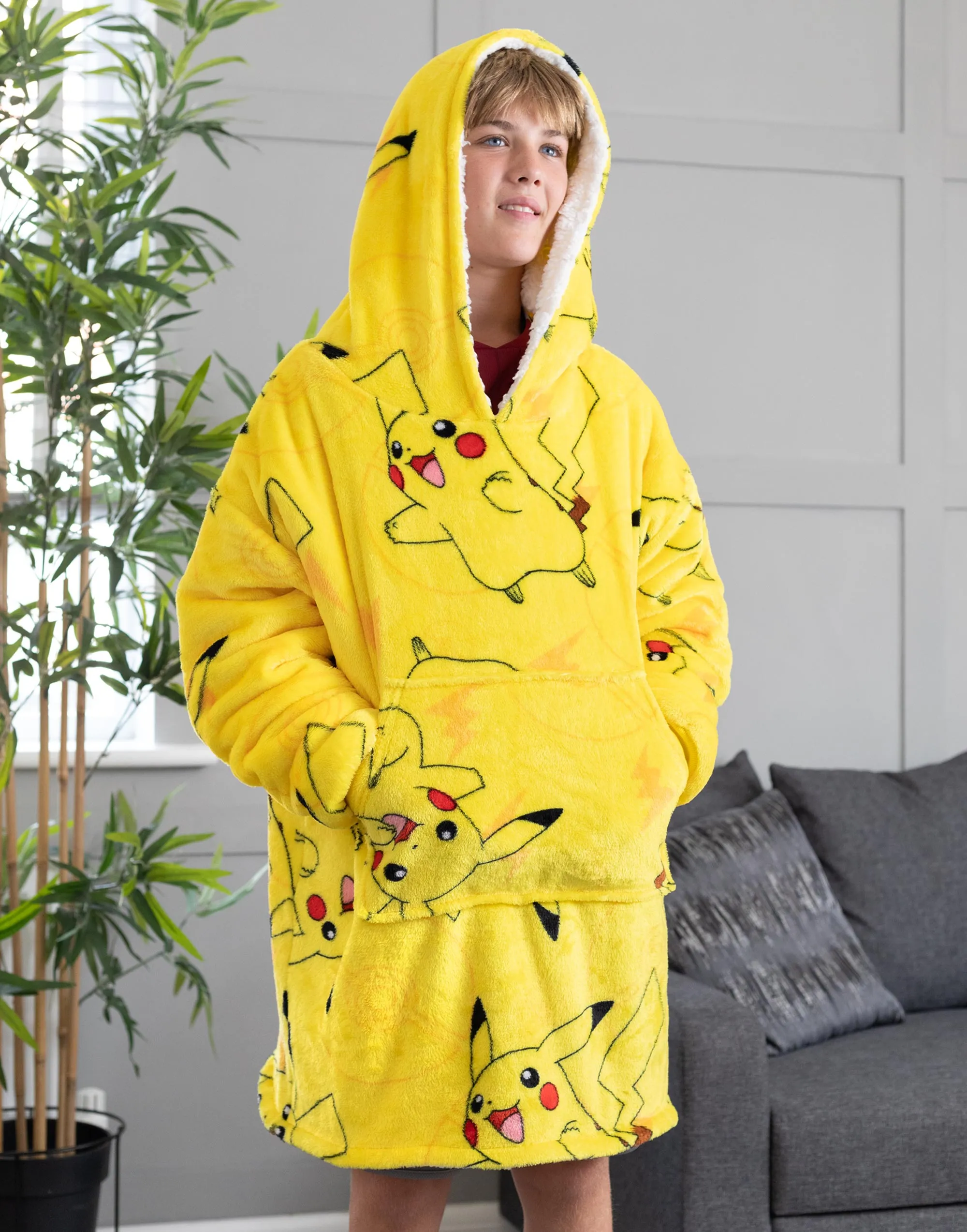 Pokemon Pikachu Kids Oversized Blanket Hoodie