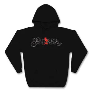 Santana Solid Black Abraxas Angel Hoodie