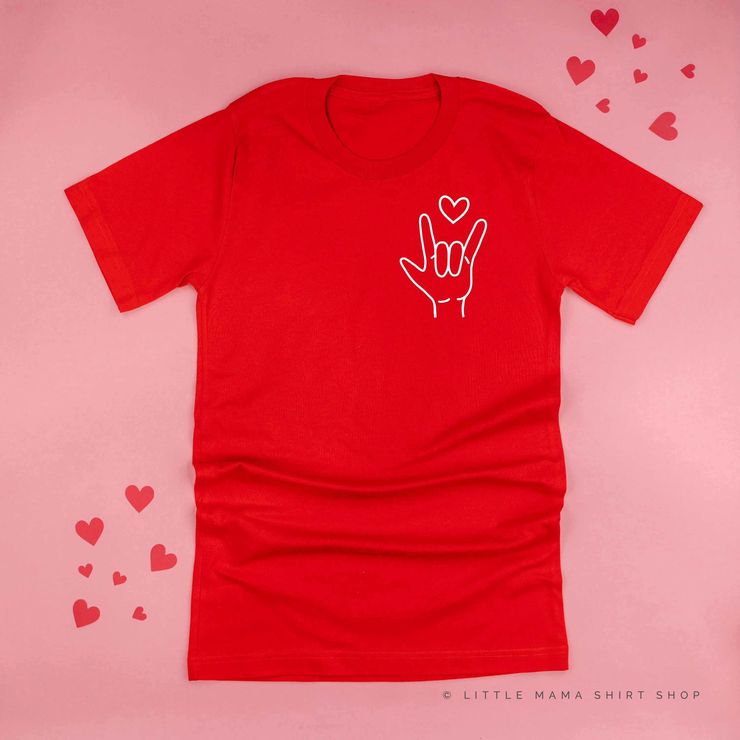 Sign Language - I Love You (pocket) - Unisex Tee