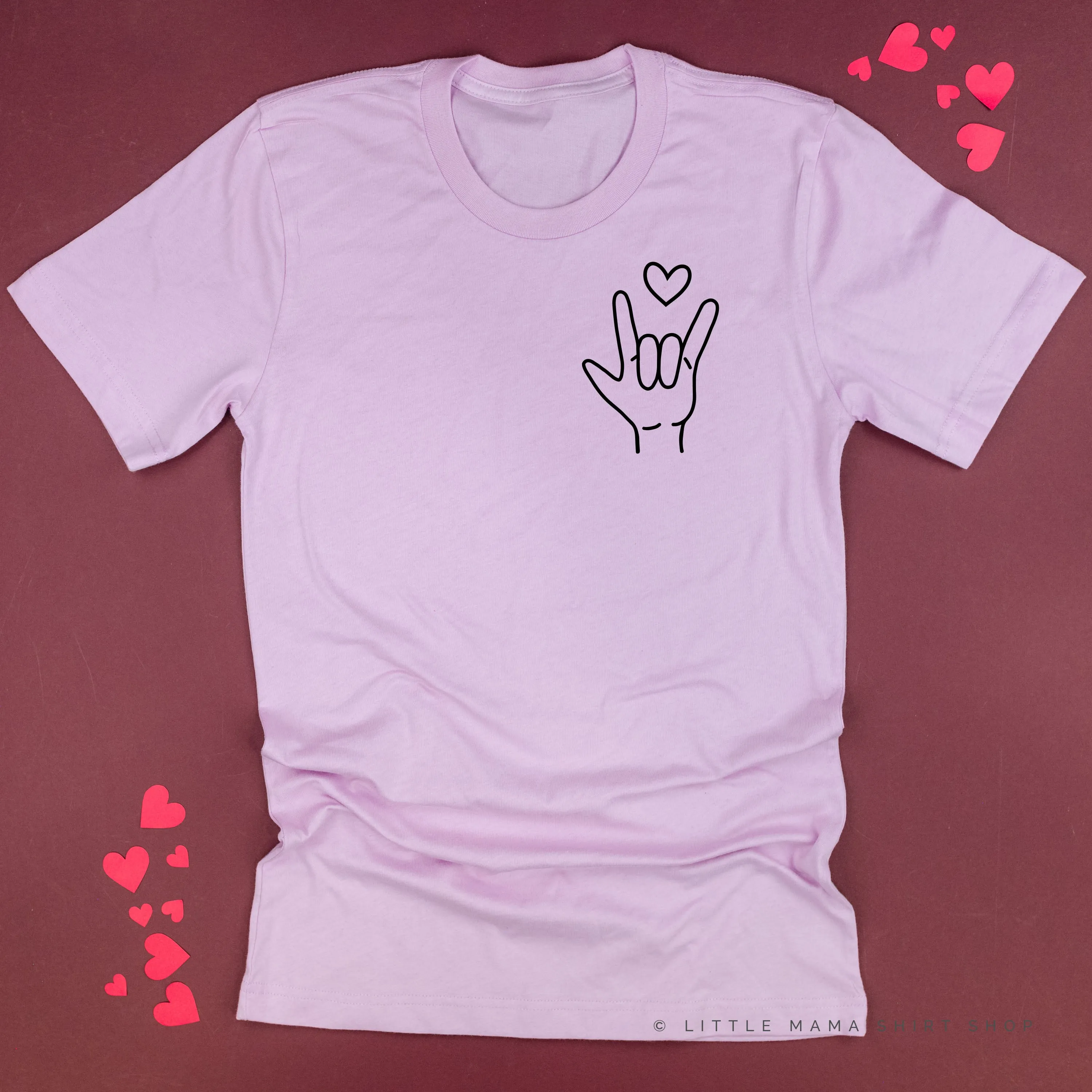 Sign Language - I Love You (pocket) - Unisex Tee