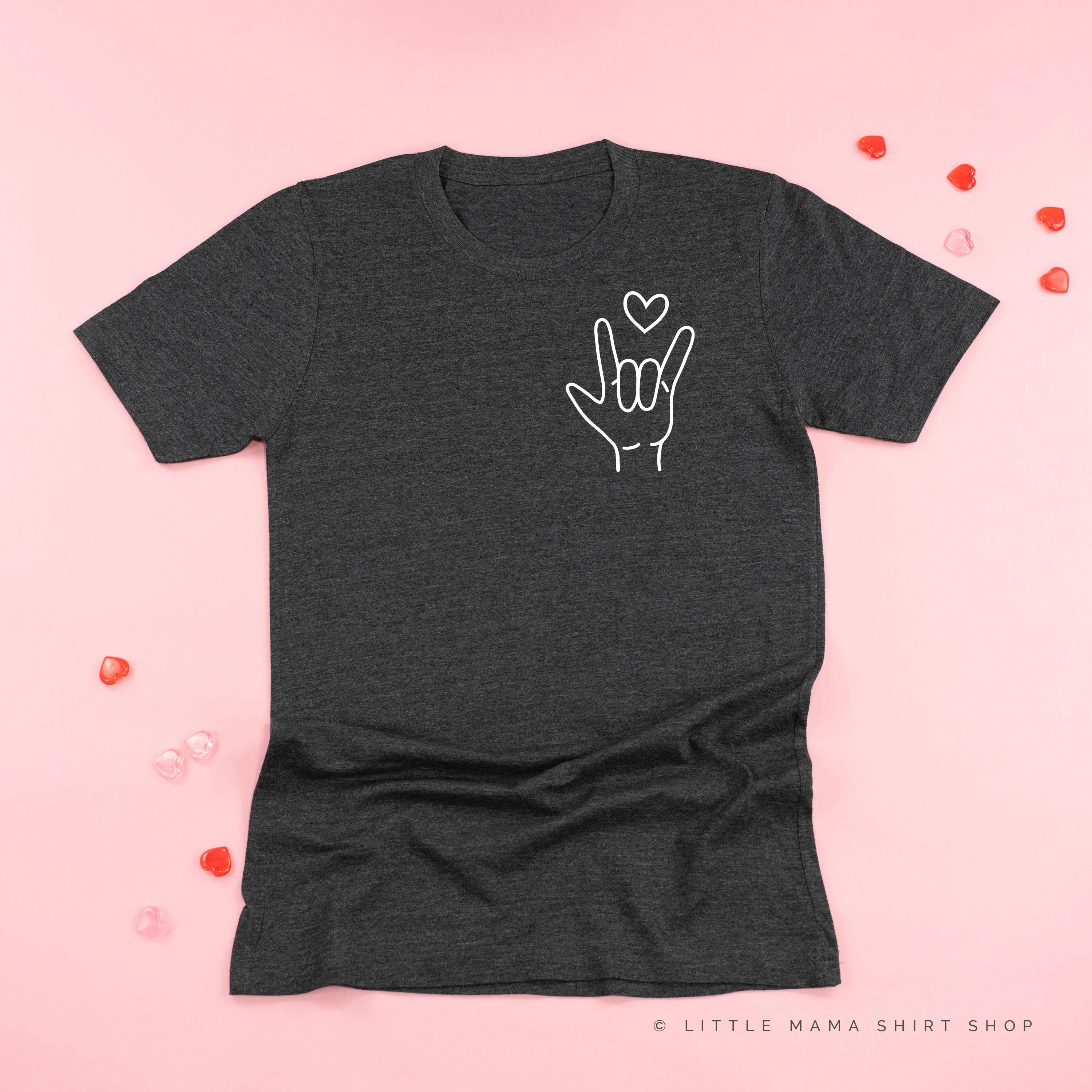 Sign Language - I Love You (pocket) - Unisex Tee