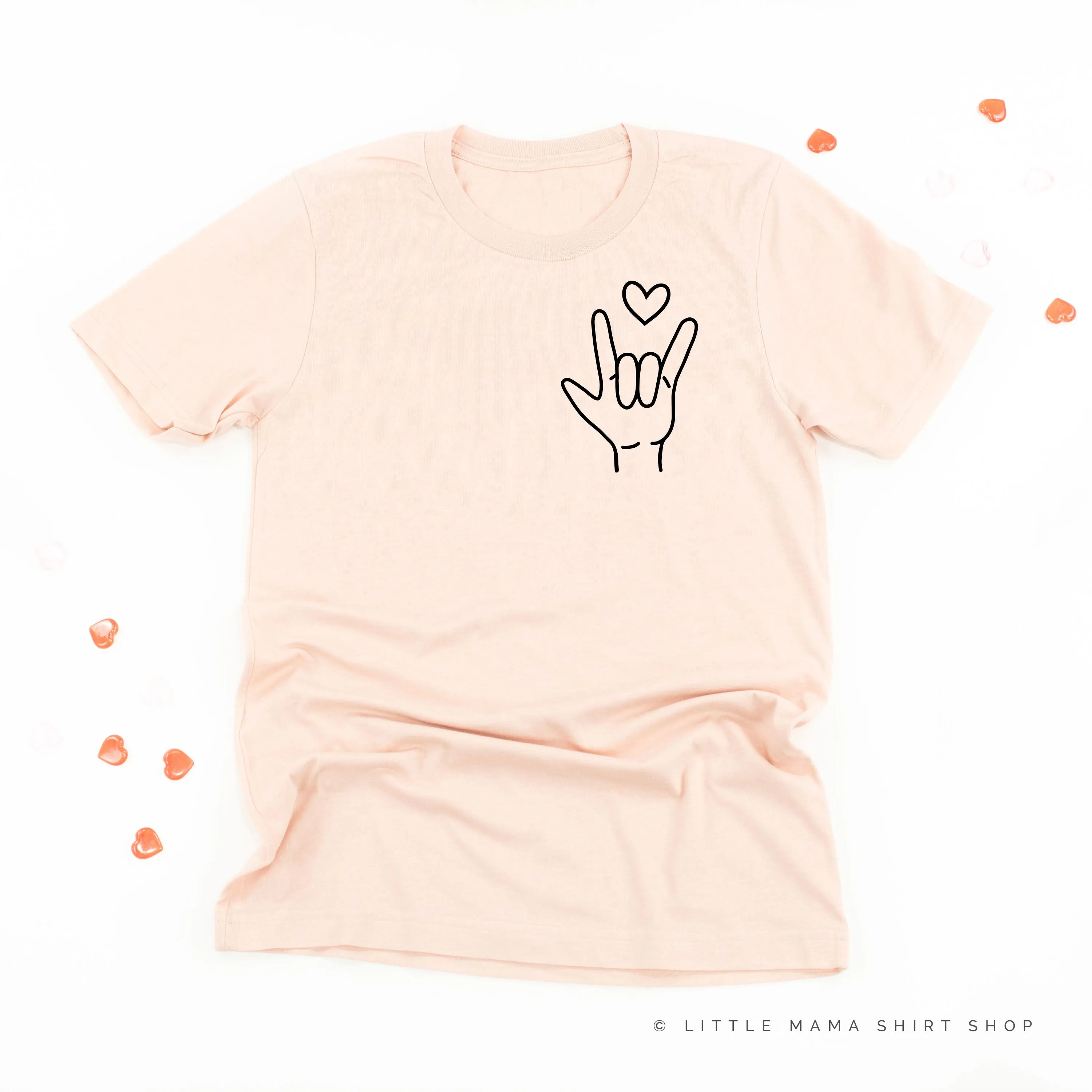 Sign Language - I Love You (pocket) - Unisex Tee