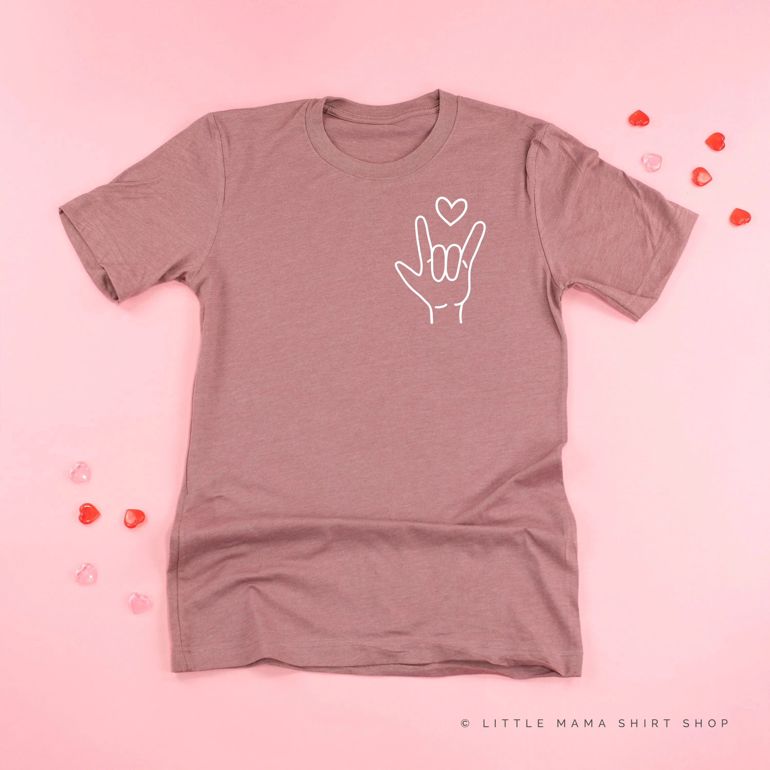 Sign Language - I Love You (pocket) - Unisex Tee