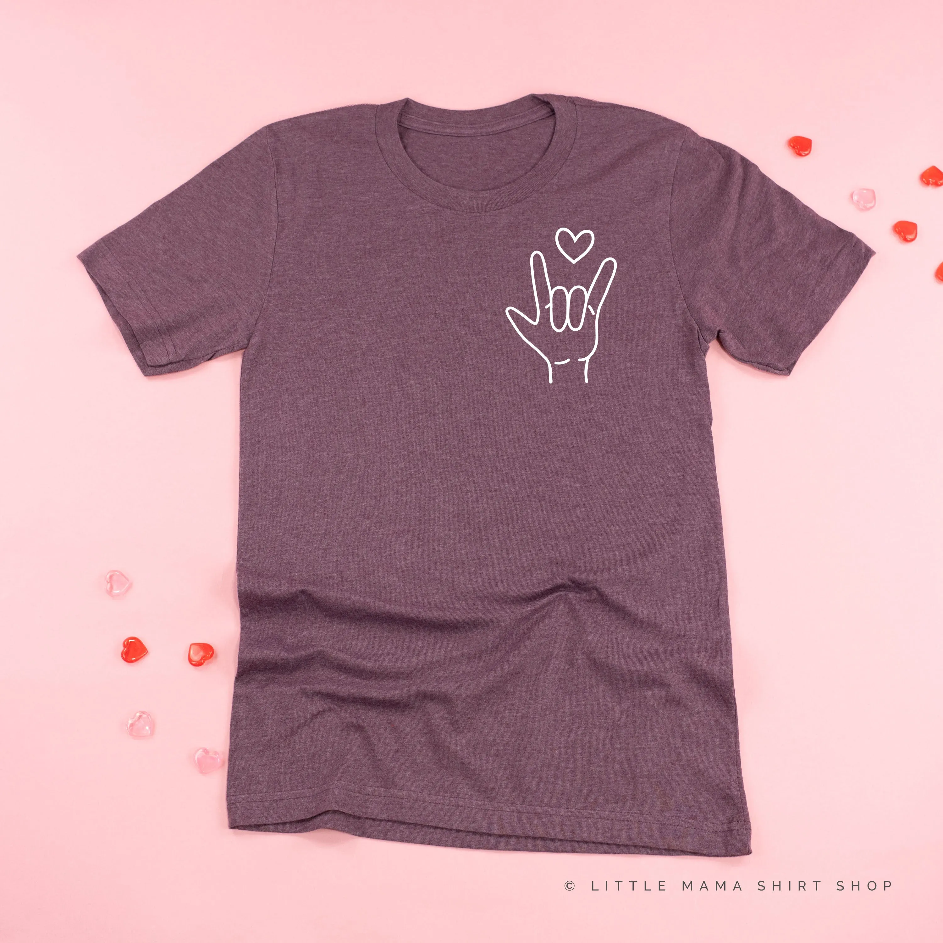 Sign Language - I Love You (pocket) - Unisex Tee