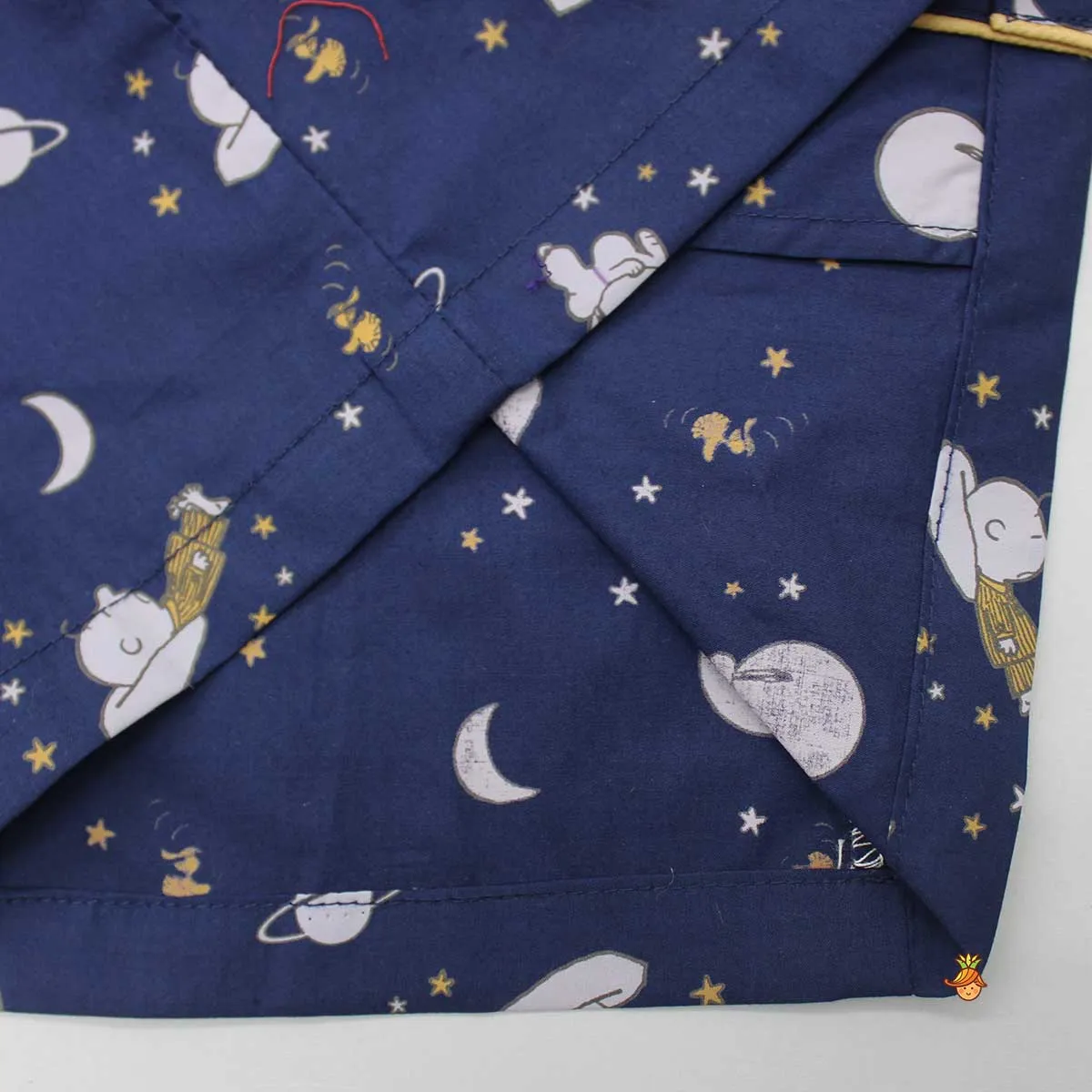 Space Printed Blue Sleepwear