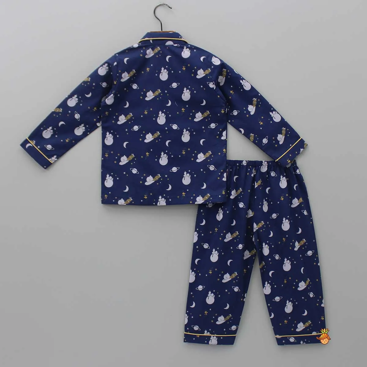 Space Printed Blue Sleepwear