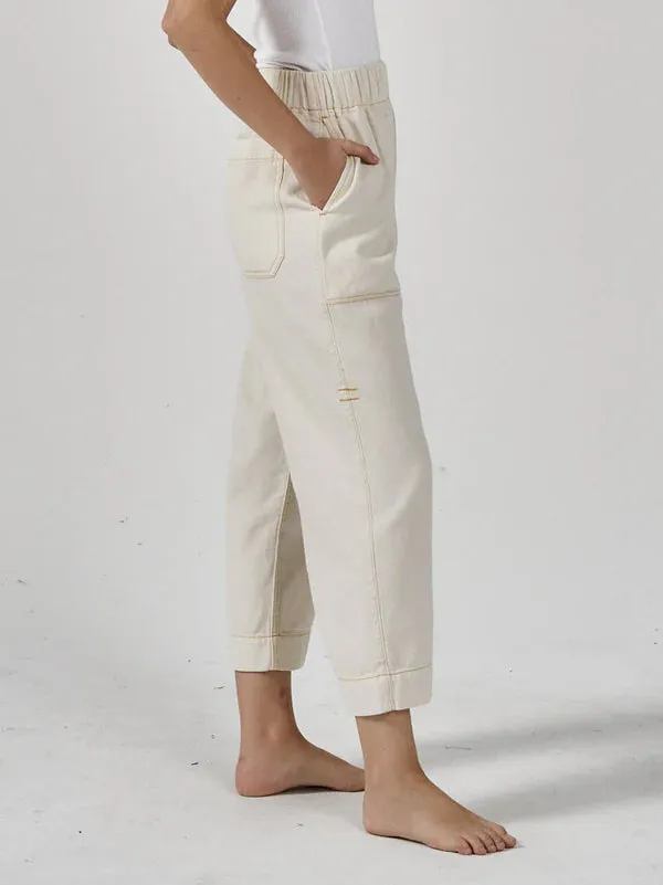 Thrills EASE UTILITY PANT - HERITAGE WHITE/CITRUS