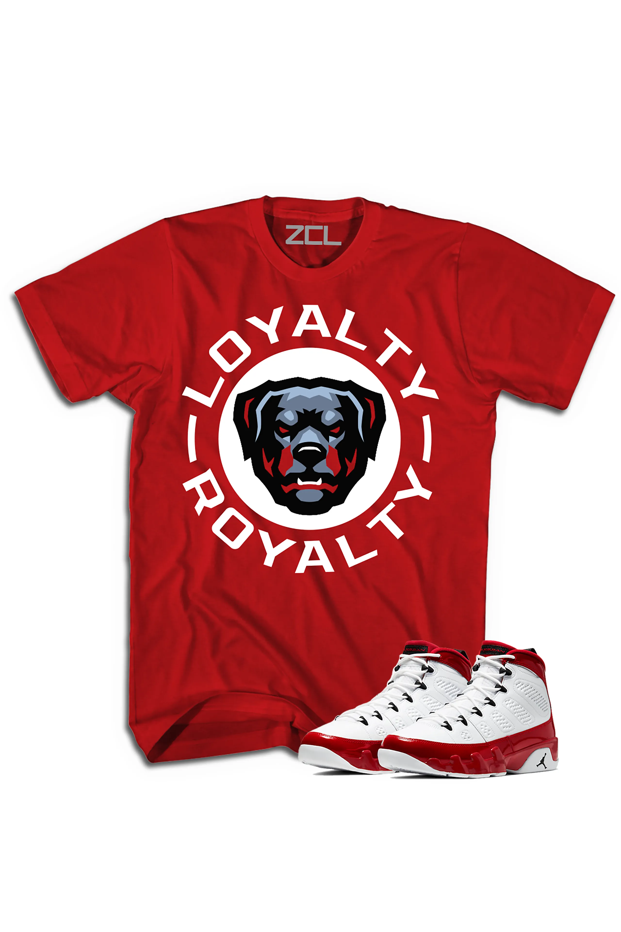 ZCL Loyalty-Royalty "Air Jordan 9 Gym Red" HookUp  Tee (Red)